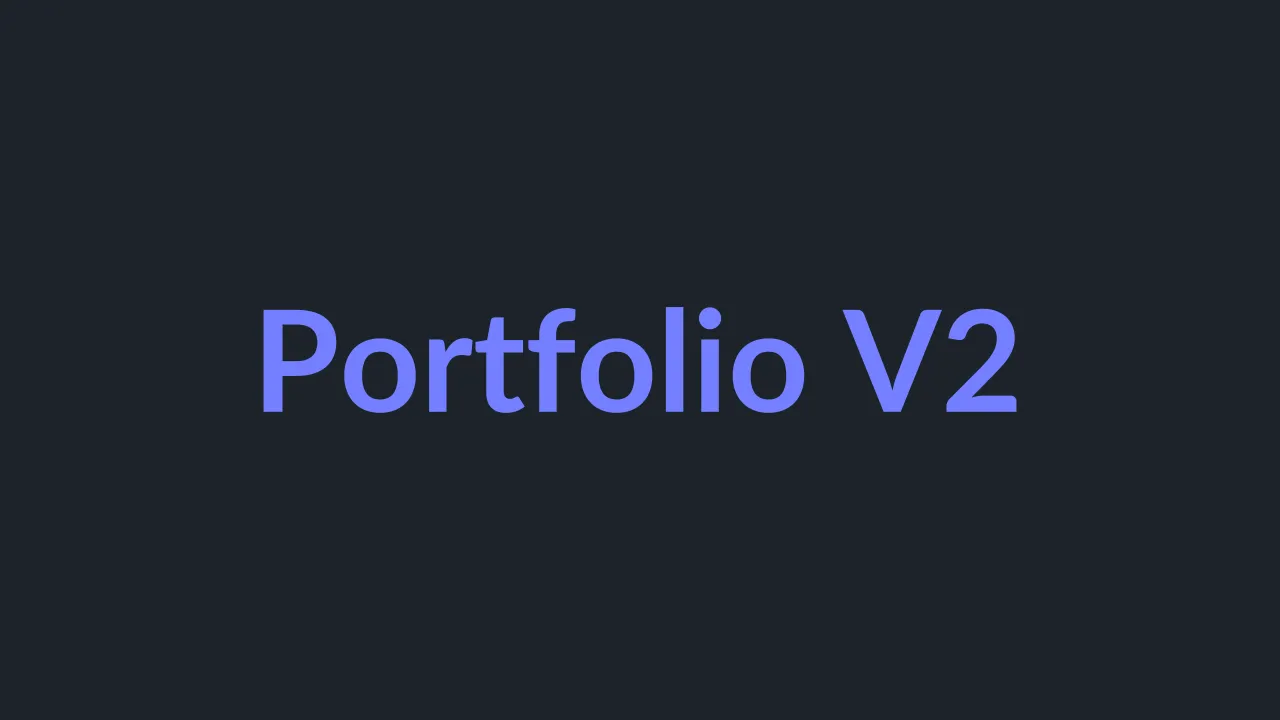 Personal Portfolio V2